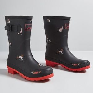 women's rain boots with dogs on them